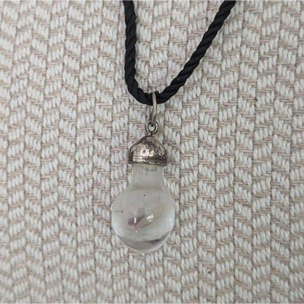 Multi Colors Grain of Rice Pendant Necklace on Black Rope